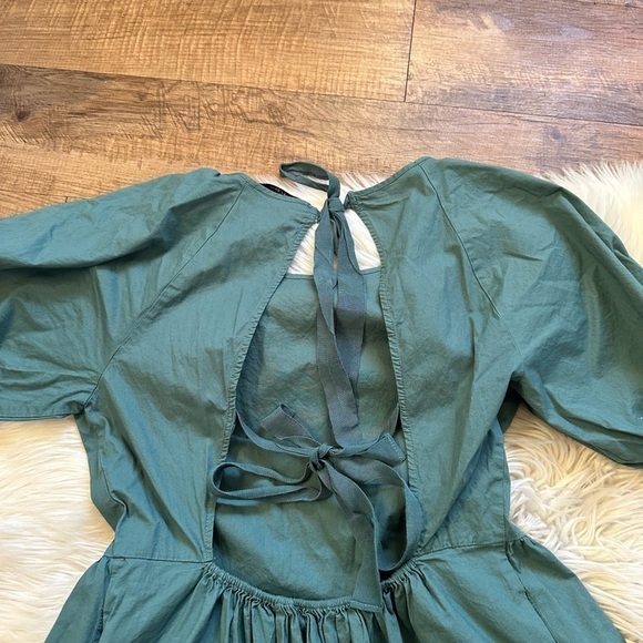 PETER SOM Green Puff Sleeve Dress - Picture 8 of 8